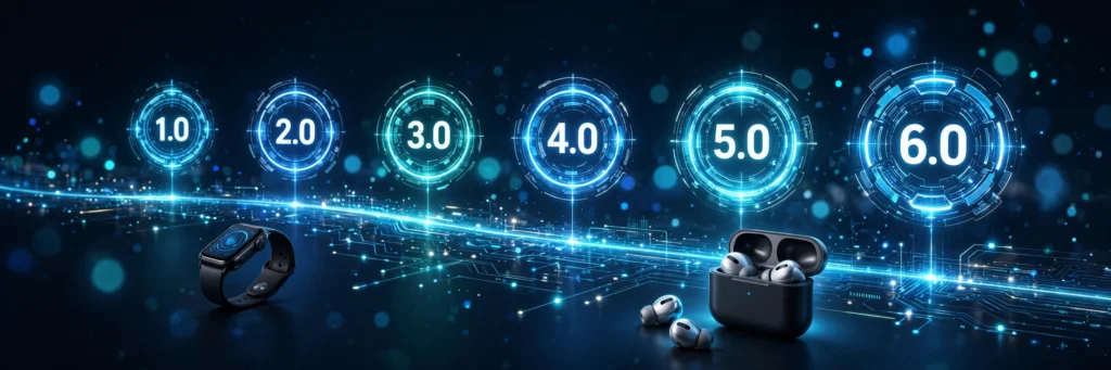 Bluetooth Versions Explained: 1.0 to 6.0 Compared bluetooth versions explained 1.0 to 6.0 evolution
