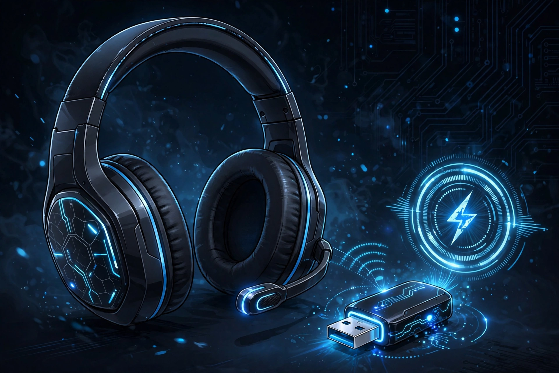 low latency gaming headset 2.4ghz dongle