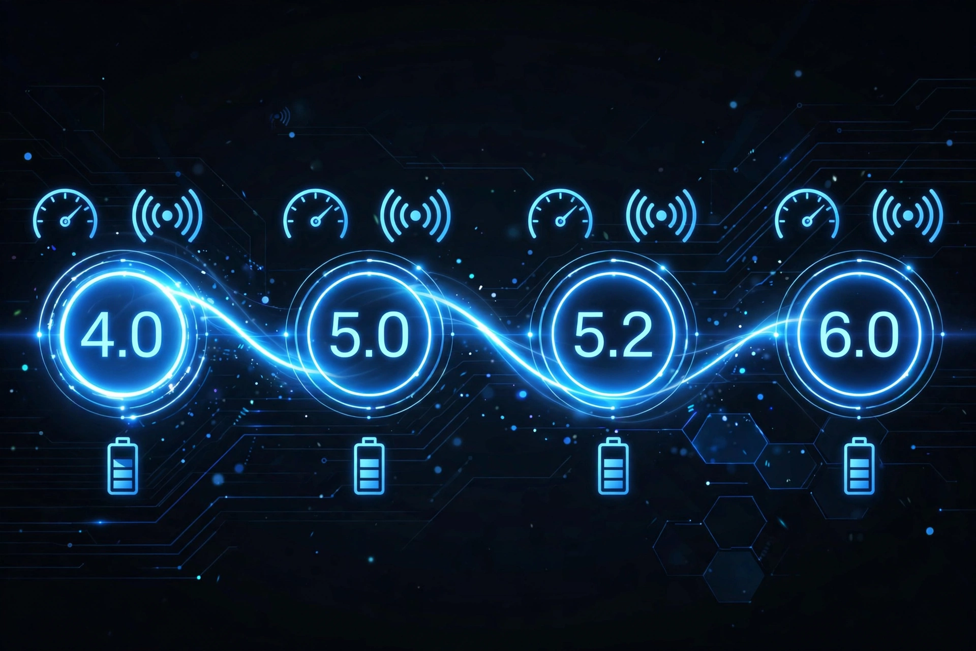 bluetooth versions timeline 4.0 5.0 5.2 6.0 comparison