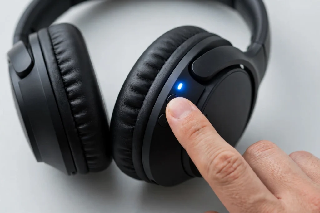 Putting Bluetooth headphones into pairing mode for iPhone