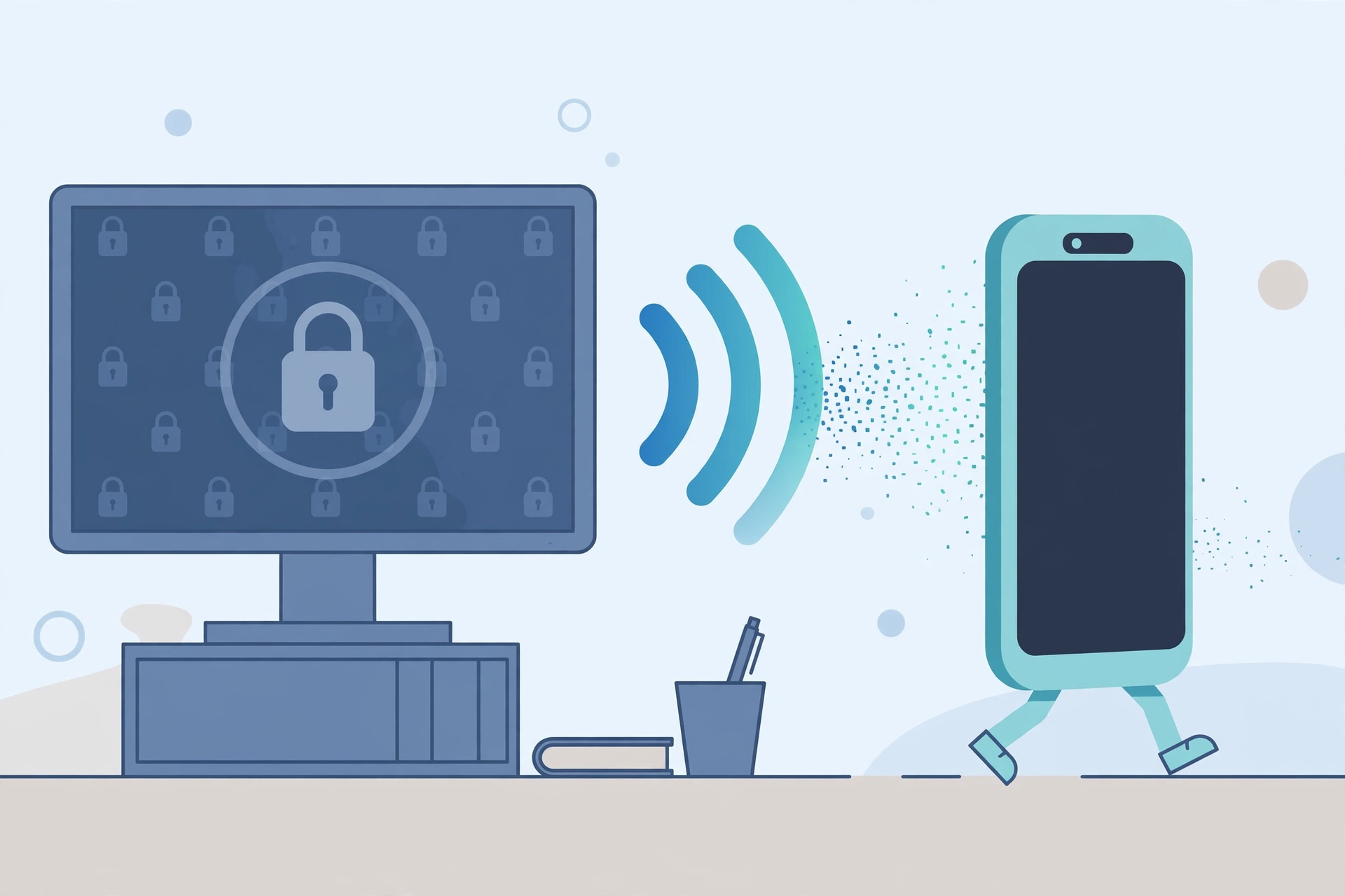 Windows Dynamic Lock using phone Bluetooth proximity to auto-lock the PC