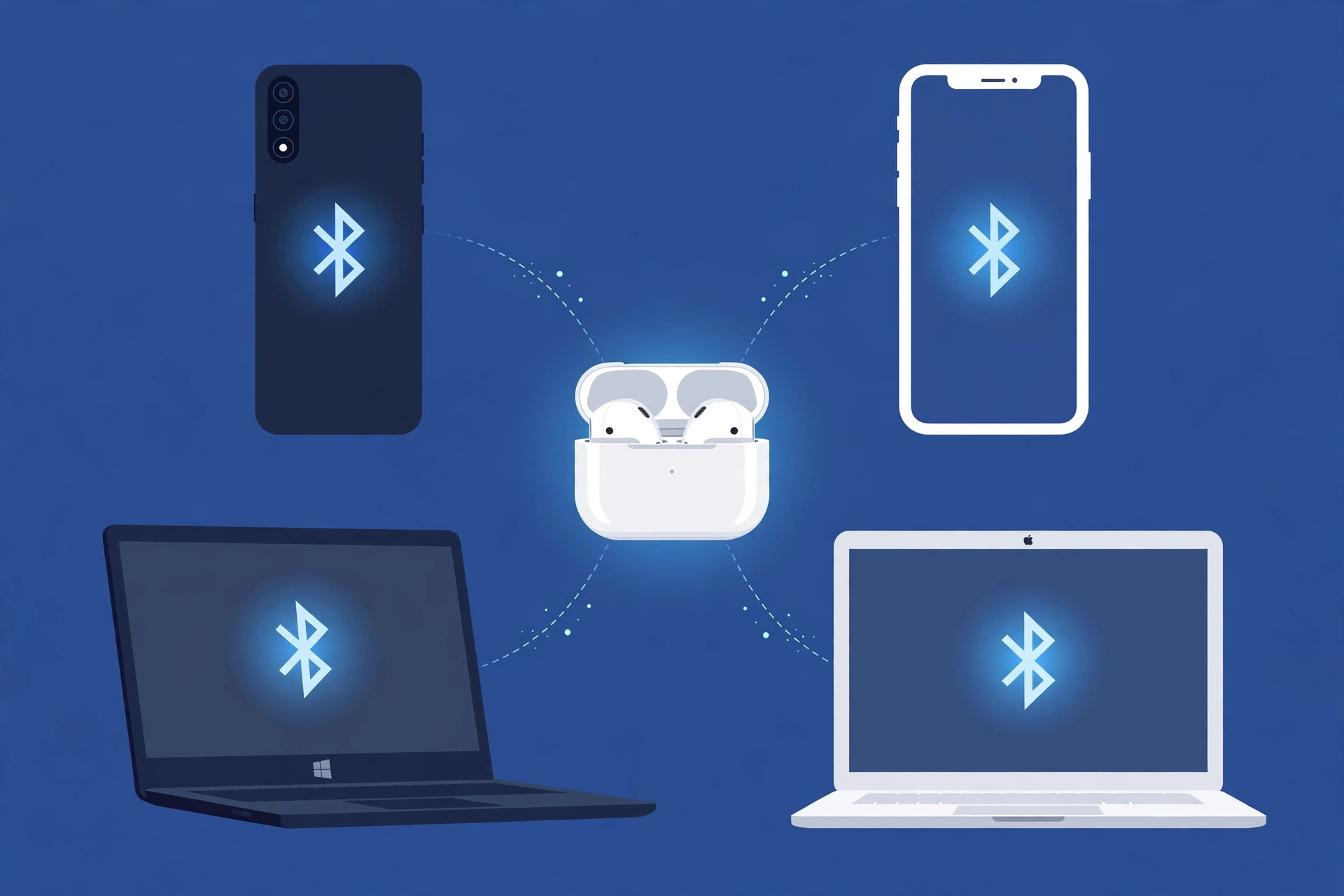 Bluetooth pairing on Android, iPhone, Windows and Mac