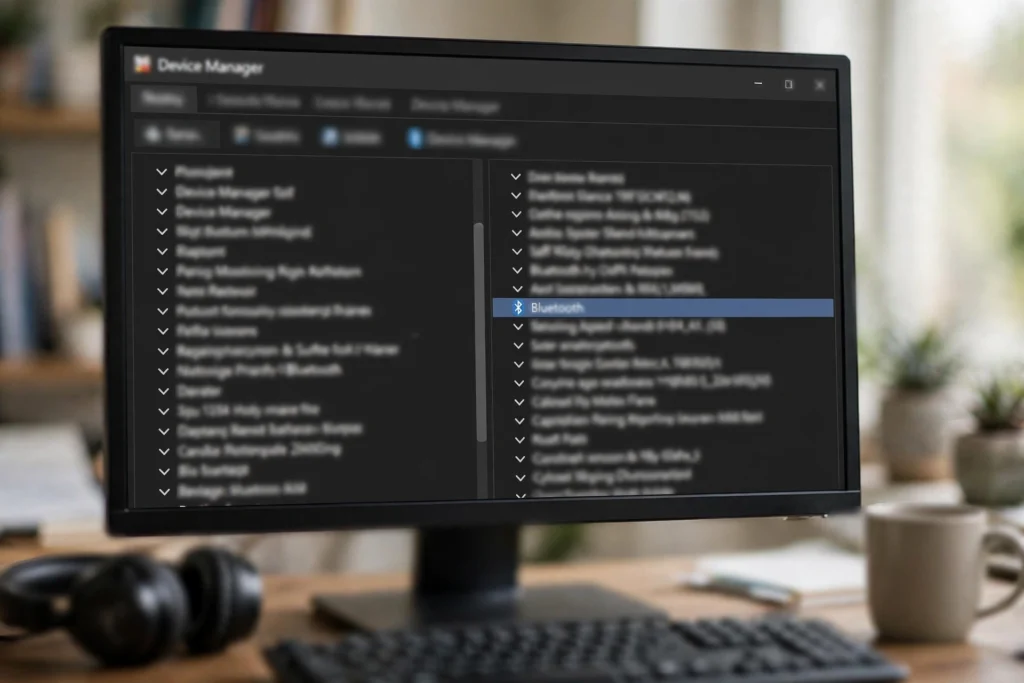 Windows Device Manager showing the Bluetooth adapter